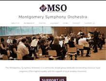 Tablet Screenshot of montgomerysymphonyorchestra.com
